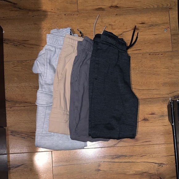 4pc- Casual Bottoms - Gray, Tan, Dark Gray Bundle - Picture 1 of 5